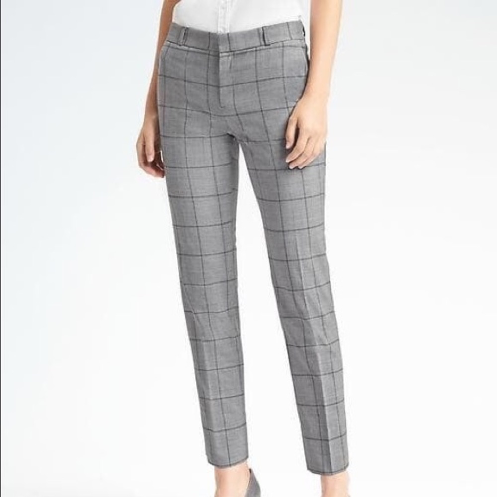 Banana Republic Ryan windowpane pants
